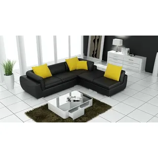 Ledersofa L-Form Couch Wohnlandschaft Ecksofa Garnitur Design Modern Sofa Möbel