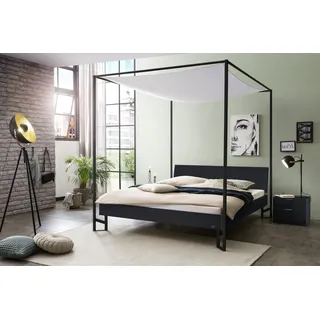 Hasena Himmelbett Veluna, Farbe: Anthracit, Metallfarbe: Anthracit, verschiedene Größen - 20 cm/140 x 200 cm