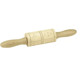 Städter 848085 Springerlesmodel-Rolle 8 Springerleswalze, Holz, braun, 29,5 x 10,5 x 5 cm,