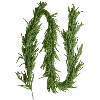 VEVOR Weihnachtsgirlande, 2750 mm, realistische Norfolk-Kieferngirlande, Tannengirlande, künstliche Grüngirlanden, für Weihnachtsdeko im Innen- & Außenbereich auf Tisch, Kaminsims und Kamin