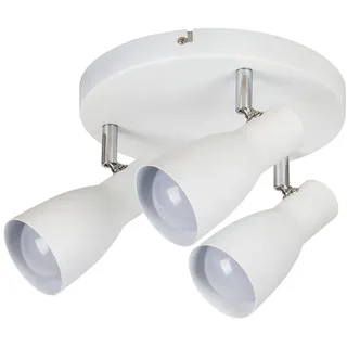 Rabalux 6028 Deckenstrahler 3 Spots Ebony, E27, weiß, rund, Minimal, ø215mm - Weiß