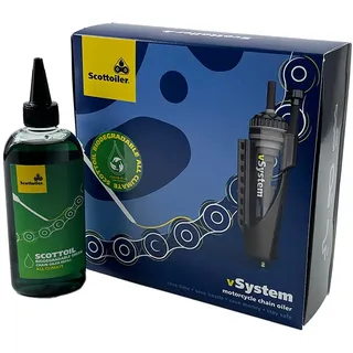 Scottoiler vSystem Automatischer Kettenöler, inkl. Scottoil Grün Alle Temperaturen biologisch abbaubar