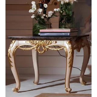 Couchtisch Tisch Beistelltisch Wohnzimmer Holz Royal Beistell Barock Italien Neu - Gold