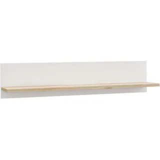 Forte Vankka Wandregal 120 x 21,9 x 25,6 cm Planked Eiche Dekor/Weiß