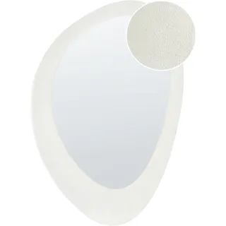 Beliani Wandspiegel oval 60 x 90 cm Weiß