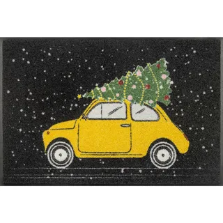 wash+dry FUßMATTE , Multicolor , Textil , Weihnachten , rechteckig , 50x75 cm , für Fußbodenheizung geeignet , Teppiche und Böden, Schmutzfangmatten, Fußmatten