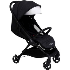 Tutti Bambini Momi Kinderwagen, geeignet ab der Geburt bis 22 kg, leicht, kompakt, mit einer Hand zusammenklappbar, Schwarz/Lakritz