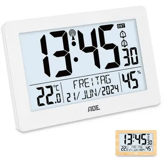 ADE CK2308 Wecker Digitaler Wecker Weiß