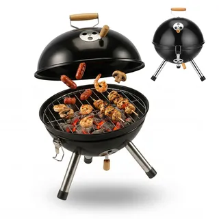 Relaxdays Mini Kugelgrill schwarz