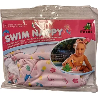 FREDS SWIM ACADEMY Freds Swim Nappy Schwimmwindel wiederverwendbar, pink, 2) 9-16 kg