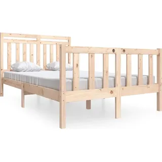 vidaXL Massivholzbett 120x190 cm - Braun