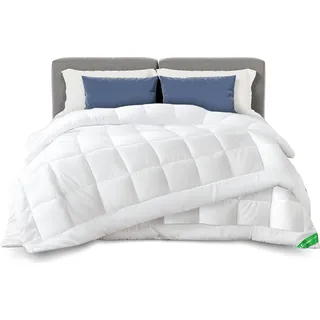 VOUNOT Bettdecke 200x200cm, 4 Jahreszeiten Winterdecke 2er Set 500GSM, Bestehend aus 2 Zusammengeknöpften Steppdecken adaptierbare Decke für Sommer und Winter, Oeko-Tex Standard