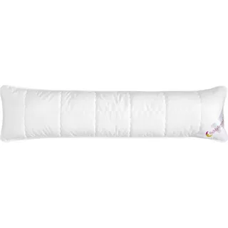 Schlafmond Seitenschläferkissen , Weiß , Textil , Füllung: Polyester , 40x140 cm , Textiles Vertrauen - Oeko-Tex®, Made in Germany , für Hausstauballergiker geeignet, Aloe Vera versiegelt, strapazierfähig, weich und anschmiegsam , Heimtextilien, Kopfpolster & Bettdecken, Kopfkissen, Seitenschläferkissen