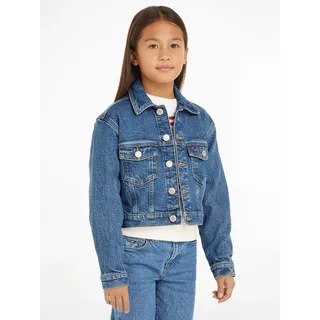 Tommy Hilfiger Jeansjacke »DENIM TRUCKER JACKET COMFORT« Kinder bis 16 Jahre mit Logostickerei, blau