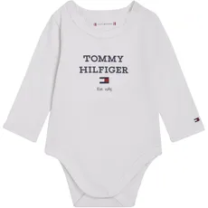 Tommy Hilfiger Overall »BABY TH LOGO BODY L/S«, mit Logoschriftzug, weiß