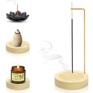 Holzhandgefertigte Wokhestockhalter mit modernem Design - inklusive Kegel und Schlauch - für Zuhause, Büro, Yoga und Meditation