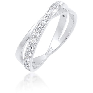 Elli Edel Wickelring Kristalle 925 Silber Ringe Damen