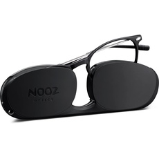 Nooz Optics - Lesebrille - Essential Alba - Ovale Form - Ultra leichtee Nylonrahmen - Ultra-kompaktes Etui für den täglichen Gebrauch - 6 Farben - Männer und Frauen,Schwarz,+3