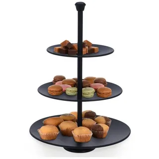 Excellent Houseware Etagere 3 Ebenen - Schwarz Metall