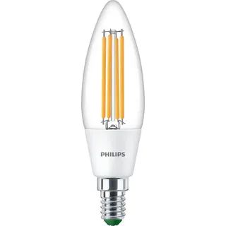 Philips Classic LED-A-Label Lampe 40W E14 Warmw klar Kerze 2er