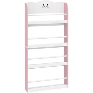 aiyaplay Kinderbücherregal 60 x 15 x 120,5 cm Kiefer MDF Rosa