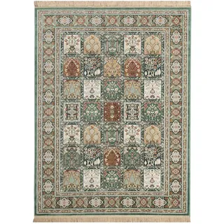 Steffensmeier Orientteppich Grün, Textil, Orientalisch, Rechteckig, 195x300 cm für Fußbodenheizung geeignet, Teppiche | Wohnzimmer | Orient | Pflegeleicht | Felder Größe: