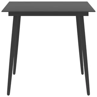 vidaXL Garten-Esstisch 80 x 80 x 74 cm schwarz 313114