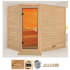 Bild von Sauna »Talida«, (Set), 9-kW-Ofen mit integrierter Steuerung beige