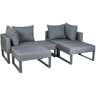 Greemotion Aluminium-Lounge-Set Detroit, Grau