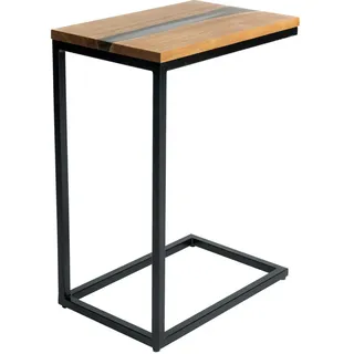 Landscape Beistelltisch , Akaziefarben , Holz, Metall , Akazie , massiv , Holz , rechteckig , eckig , 30x62x45 cm , Wohnzimmer, Wohnzimmertische, Beistelltische, Beistelltische Metall