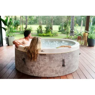 MSpa Whirlpool COCOON ECO - XXL - 2026 Modell - inkl. WiFi / App / UVCPlus - Outdoor Indoor Pool - 180 x 65 cm - winterfest - NEU inkl. Zubehör - Grau