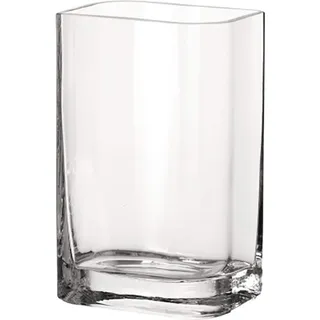 LEONARDO HOME Lucca Kasten-Vase, handgefertigte Deko-Vase, rechteckige Blumen-Vase aus Glas, Höhe: 250 mm, 014384