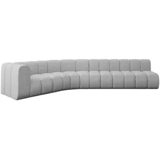 altdecor Eckcouch Textil 5-Sitzer Hellgrau