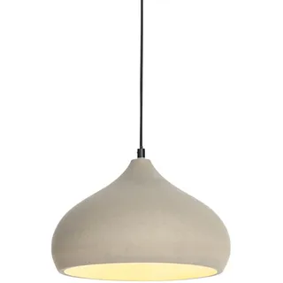 Qazqa Modern Pendelleuchte, Pendellampe - Nick - Beton, Industrial, Rund, 29cm, Ideal als Wohnzimmerlampe