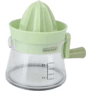 Manueller Rotationsentsafter, Handkurbel-Fruchtextraktor, Orangensaftpresse, Obstpresse, Zitronenextrusions-Entsafter-Werkzeug, Zitruspresse, Extraktor für Limette, Orange, (GREEN)