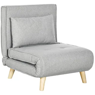 Homcom Schlafsessel, Klappbett mit Bettfunktion, Lendenkissen, für Wohnzimmer