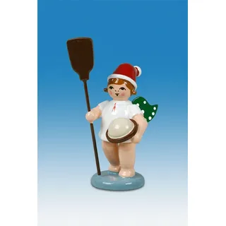 Bäckerengel Weihnachtsengel mit Ofenschieber mit Mütze Höhe 6 cm NEU Erzgebirge