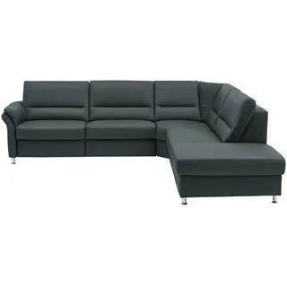 Beldomo Premium Ecksofa , Blaugrau , Leder , Echtleder , Rindleder , Ottomane rechts, L-Form , 288x249 cm , Goldenes M , erweiterbar, Typenauswahl, Bettkasten erhältlich, Fußauswahl, Lederauswahl, Stoffauswahl, planbar, seitenverkehrt erhältlich, Bettfunktion erhältlich, Hocker erhältlich, Rückenfutter, individuell planbar, Armteil links , Wohnzimmer, Sofas & Couches, Wohnlandschaften, Ecksofas