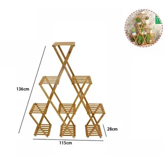 X Schrank Mobil Holz Mit 9 Regale 136x28x115cm Einrichtung Tür Vase Dfh