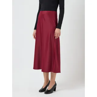 Midirock Y.A.S "YASPELLA HW MIDI SKIRT S. NOOS", Damen, Gr. XS (34), rot (tibetan rot), Web, Obermaterial: 97% Polyester, 3% Elasthan, unifarben, regular fit wadenlang, Röcke Midirock