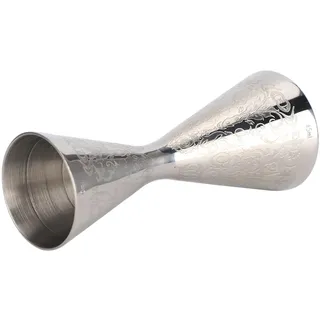 Nikou Cocktail Messbecher Edelstahl, 30 ml und 45 ml Messbecher mit Skala, Jigger mit Waage, Dual Spirit Measure Cup Bar Zubehör für Wein und Cocktails (Silber)