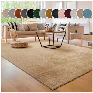 Paco Home Teppich »Cadiz 630«, rechteckig, 22 mm Höhe, Uni-Farben, besonders weich, auch als Läufer erhältlich,