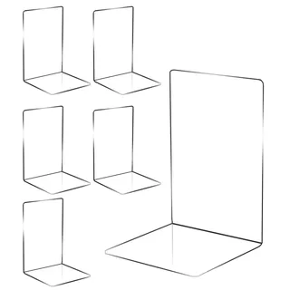 Buchstütze,6 Stück Klarer Acryl-Buchständer,Transparente Buchstützen-Set | Mit Rutschfesten Silikonmatten für Schule, Zuhause, Büro, Bibliothek und Schreibtisch-Organize