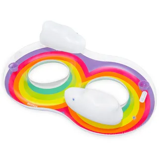 BESTWAY Aufblasbare Doppelliegematte mit Rückenlehne 186x116 cm | Multicolor - One Size