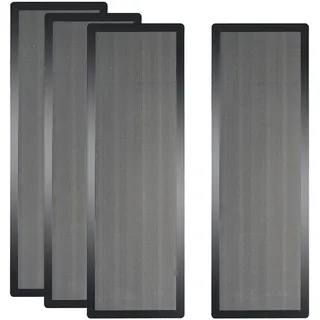 [4er-Pack] 360 x 120 mm PC-Gehäuse-Staub-Mesh-Filter, magnetischer Rahmen, Computer-Ventilator, Staub-Netz-PC-Kühlerfilter, staubdichte PVC-Abdeckung, Grills, Schwarz