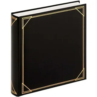Walther design Fotoalbum schwarz 30 x 30 cm Kunstleder mit Prägung, Standard Album MX-200-B