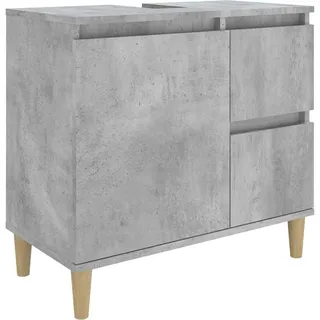 vidaXL Badschrank Betongrau 65x33x60 cm Holzwerkstoff