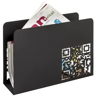 Haku-Möbel HAKU Möbel Zeitungsständer 17514 schwarz Metall, DIN A4