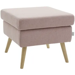 Hocker OTTO HOME "Salla", rosa (rosé), B:58cm H:49cm T:58cm, Samtcord (92% Polyester 8% Polyamid);Struktur (100% Polyester);Struktur Hahnentritt (100% Polyester);Struktur fein (100% POlyester);Samtoptik (100% Polyester);Fellimitat (100%Polyester), Hocker, Hocker, Bezug auch in Luxus-Microfaser in Teddyfelloptik