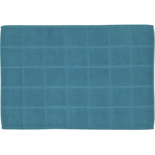 Ross Hotelmatte »Unifond« blau (petrol), H:10mm, Baumwolle, Badematten, Hotelmatte, besonders weich, Badezimmerteppich, uni,